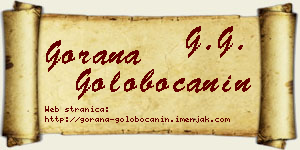 Gorana Golobočanin vizit kartica